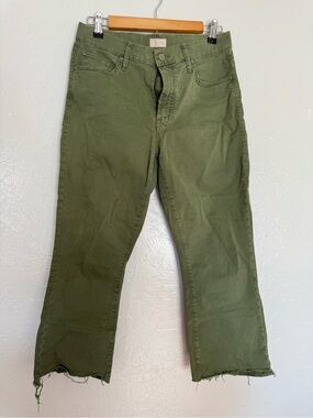 Women's Olive Green Jeans - Classic Straight Fit